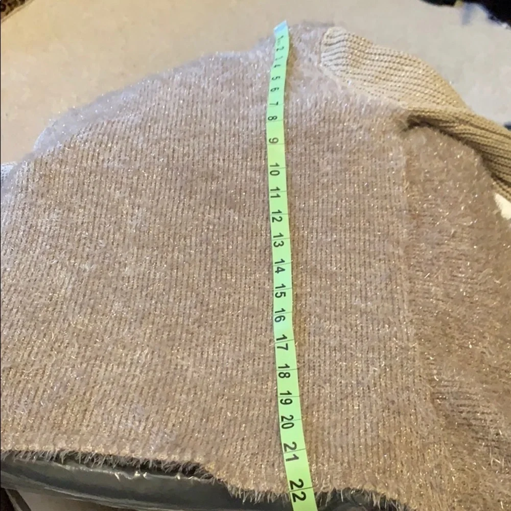 Simply Vera golden cardigan with sweater arms